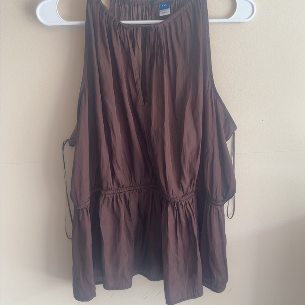 Zara Brown Sleeveless Top